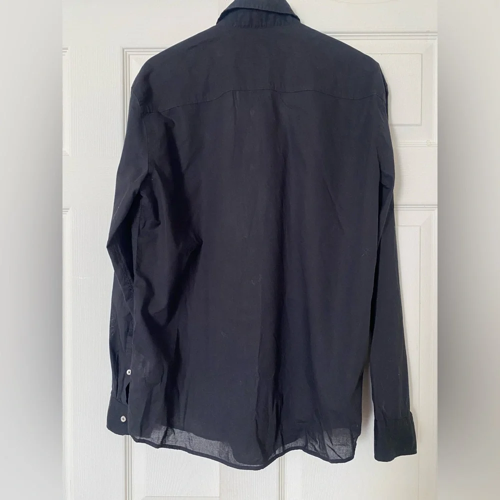 Zara Men's Black Lightweight Cotton Casual Shirt Size M